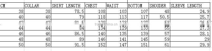 100% cotton long sleeve stripe pattern business men shirt