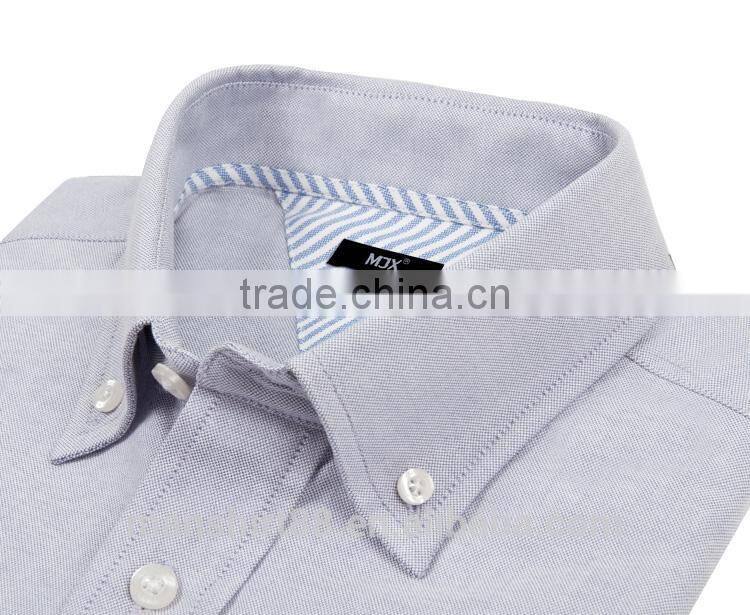 latest fashion design contrast color non iron washed oxford shirt for men