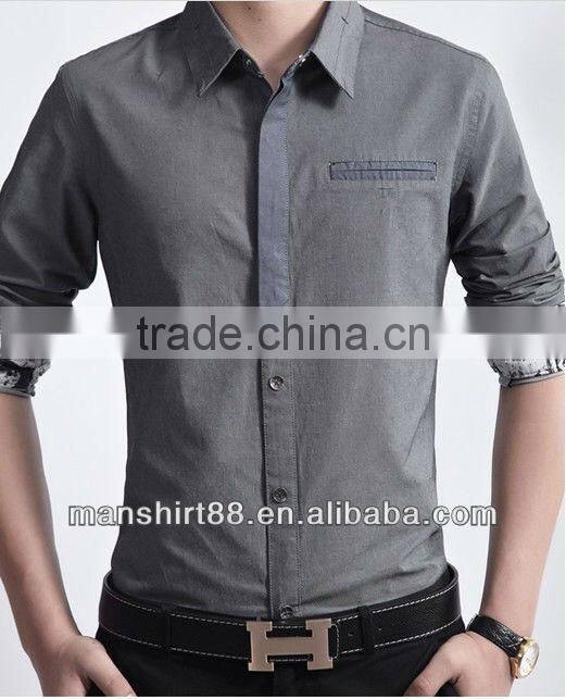 2016 European American Slim fit style 100%Cotton Denim dress Shirt for men