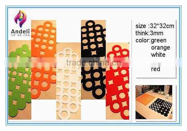 2017 New Style Square Felt Placemat For Dining Decoration Table Mat