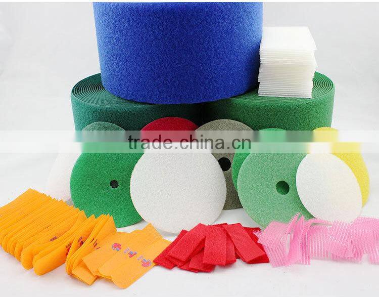 Adjustable hook and loop cable tie