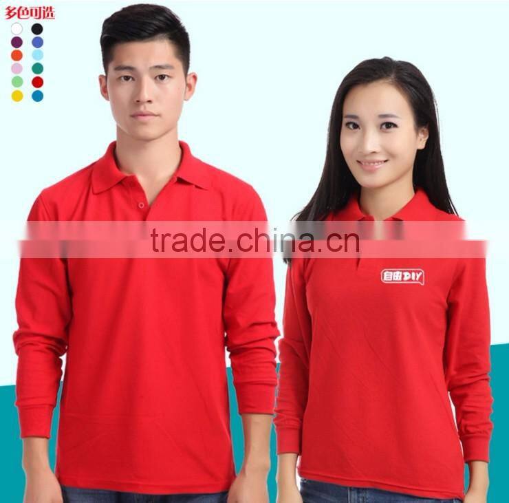 OEM Cheaper custom logo printing couple golf DIY polo T-Shirt