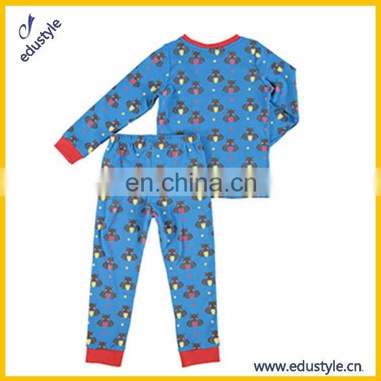 Wholesale Custom Printing Long Sleeve Children Pajamas