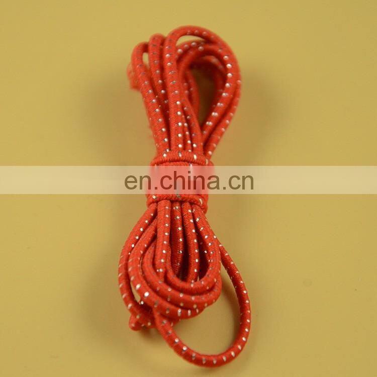 stock 2mm round elastic cord with shiny silver