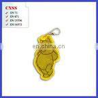 customized logo Reflective key chain with PVC