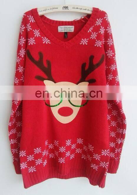 2016 Hot selling Knitting pattern Unisex Ugly Christmas jumpers sweaters