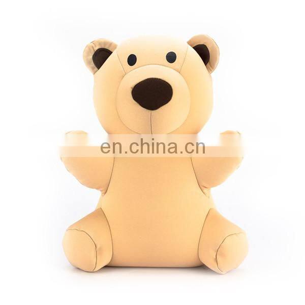 Microbeads Spandex Reversible U Shape Neck Pillow Case Fashion Cartoon Soft Plush Pink Dog Toy 2 in 1 Travel Neck Rest Pillow