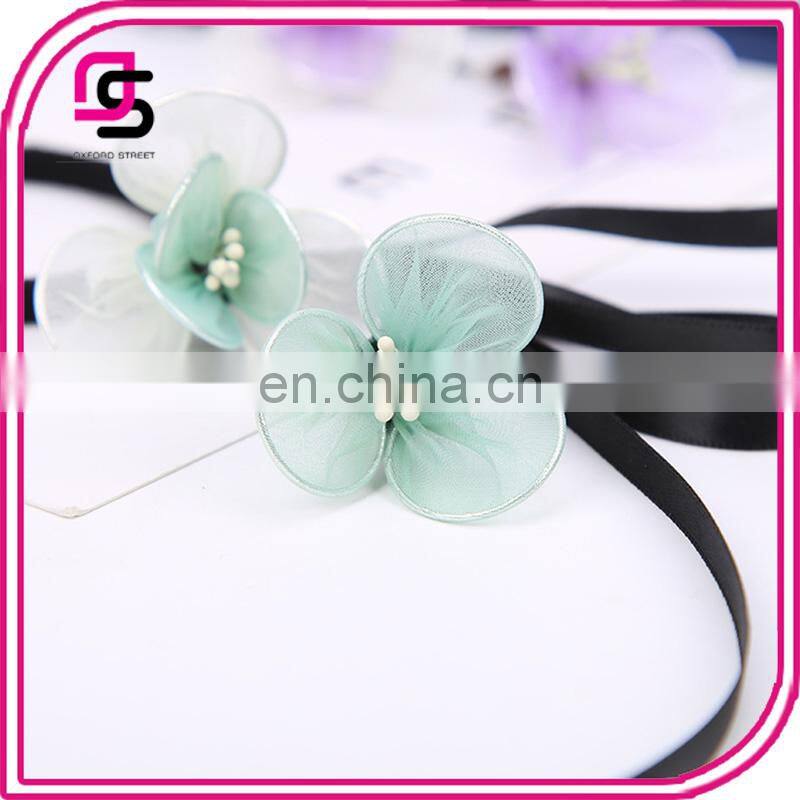 New Wholesale Decorative Floral Elastic Hair Tie Accessories Girls Korean Headdress