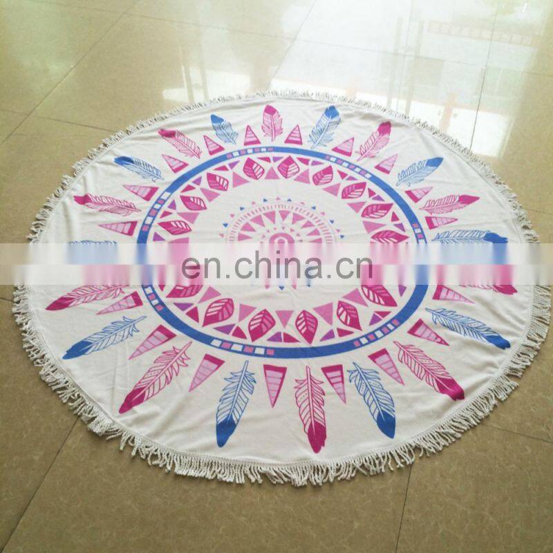 M0050 Micro Fiber Round 'Roundie' Beach Towel With Tassels
