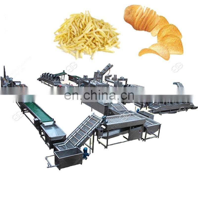 Industrial Automatic Fried Fresh Frozen French Fries Frying Flakes Stick Production Line Making Potato Chips Fryer Machine Price