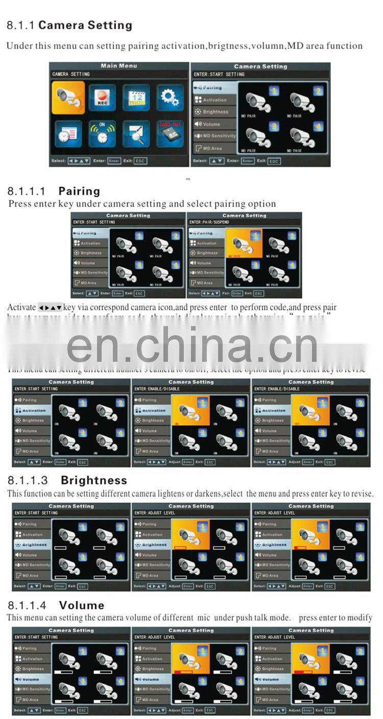 MY-C047B Vivid Image Baby Monitor 7 inches big screen baby camera