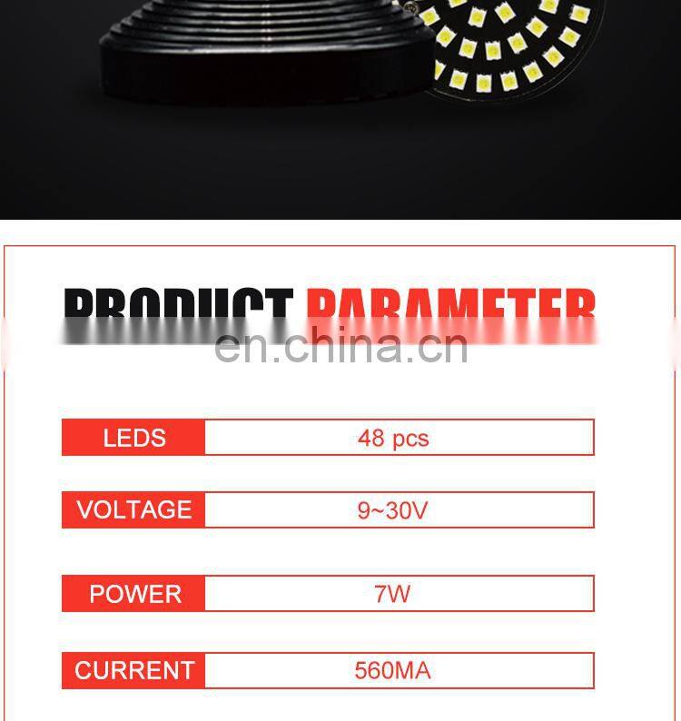 Waterproof 2 inch rear tail light 800lm front white and amber 1157 LED bullet style turn signal for motorcycle harley davidson