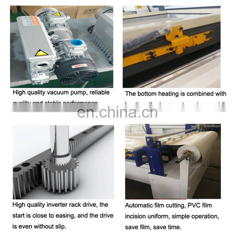 Top quality new style vacuum membrane press machine TM2480D for cabinet door& pvc film kitchen door from a direct manufacturer