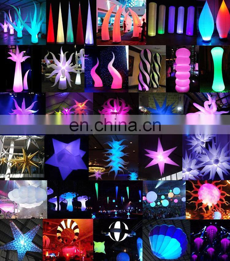 Commercial Outdoor Decoration Custom Large LED Inflatable Column / Inflatable Pillar With Led Light
