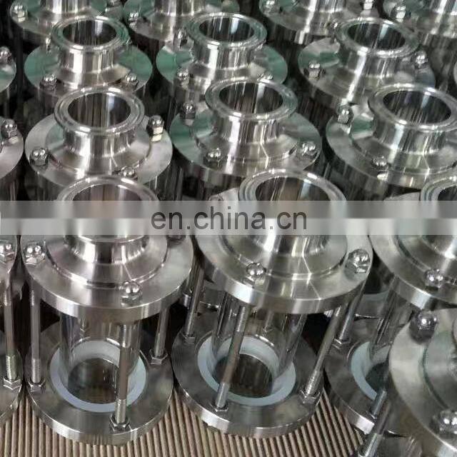 Sanitary Stainless Steel Straight Inline Tri Clamp Tubular Borosilicate Sight Glass with Protective Sheet
