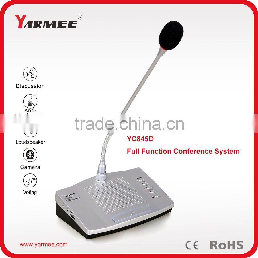 Goose neck microphone with red ring indicator LED