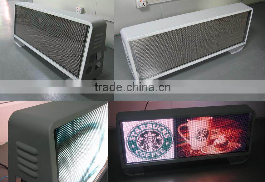 wifi 3G USB RJ45 slim wireless programmable p5 led taxi top advertising signs