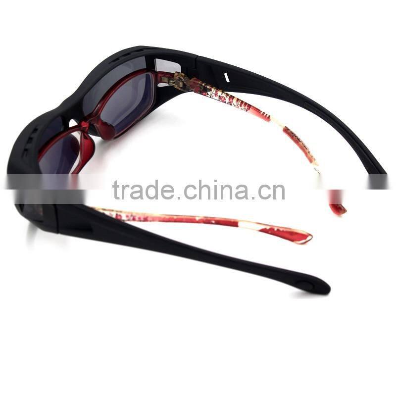 Vintage custom frame dark lens sunglasses black frame cycling driving fishing running riding outdoor sports