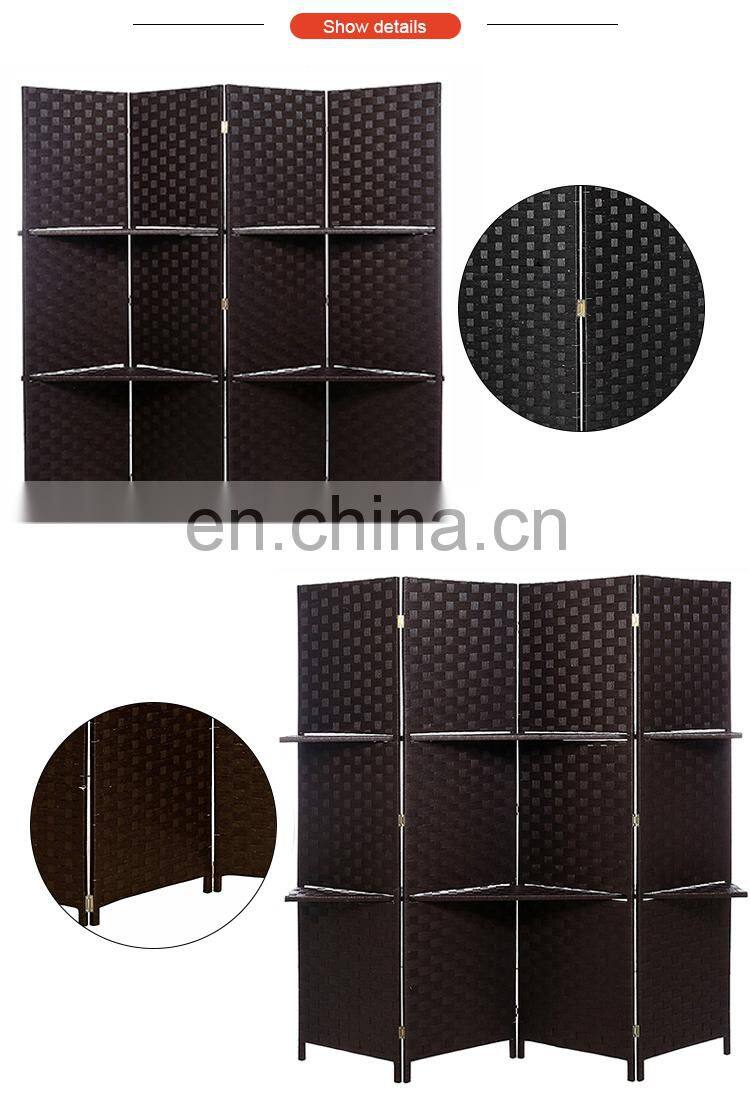4 Panel sliding wall partitions movable room divider screen
