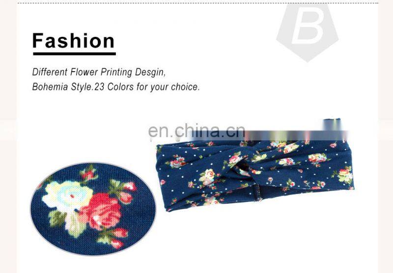 Width Printed Hairband Yoga Headband Sport Workout Headband