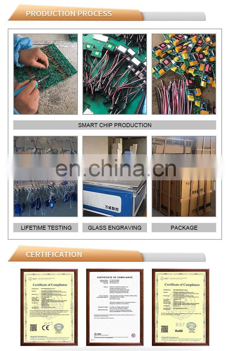 Sensor touch Switch six keys For Mirror Light defogger time display bluetooth speaker Control with driver