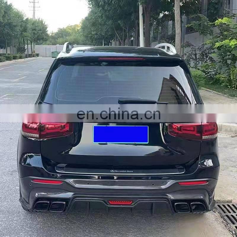 Runde Carbon Fiber For Mercedes-Benz GLB X247 Body Kit Front Lip Rear Lip Hood Cover Grille Exhaust Wind Knife Mirror Shell