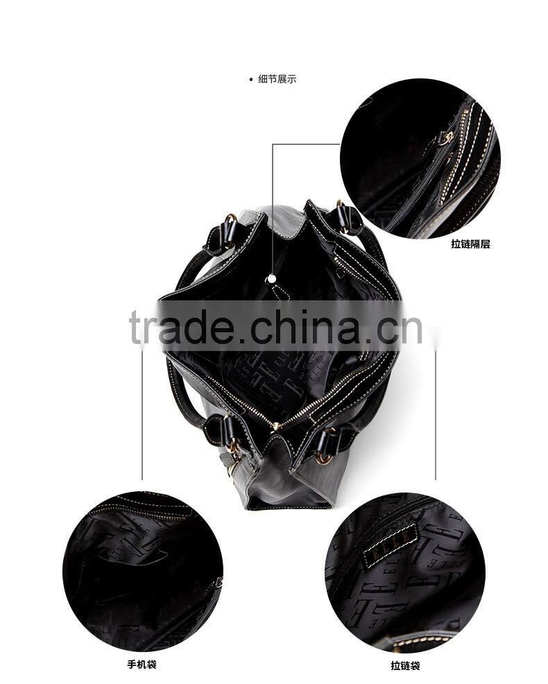 New genuine leather women bags 3 set leather bag chain shoulder bag clutch bag