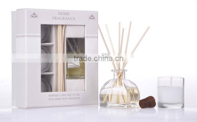 gift set with 50ml reed diffuser and scented Glass candle jar SA-0160