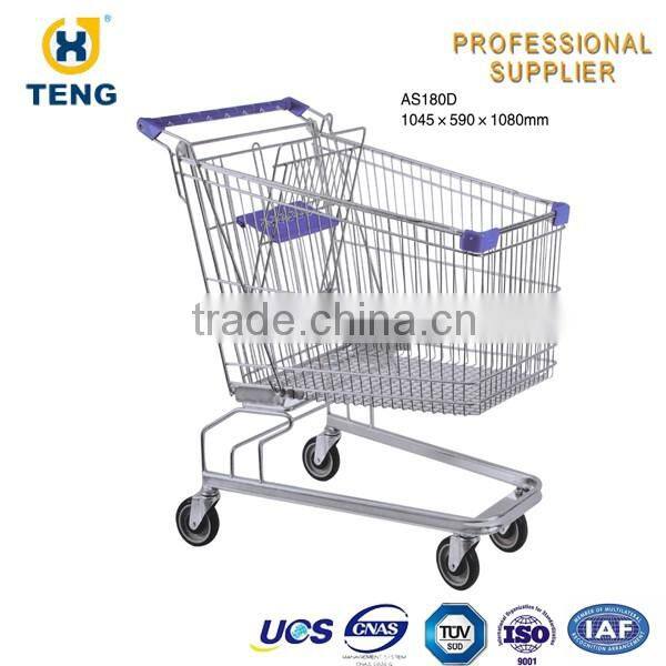 Asia Style 180Litter Heavy Duty Hand Push Shopping Cart Stylish Grocery Cart
