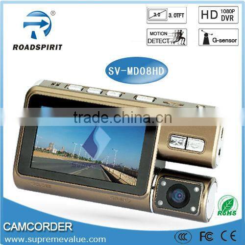 China manufacturer Dual Lens Car DVR GPS Night vision Gsensor