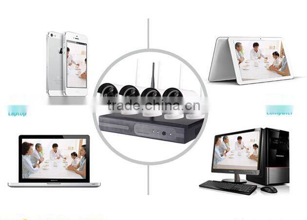 Home surveillance kit wireless network IP cameras