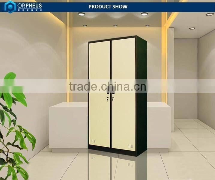 2016 New Arrival Bedroom Closet Sunmica 2 Swing Doors Designs For wardrobe Cheap Metal Wardrobe Closet