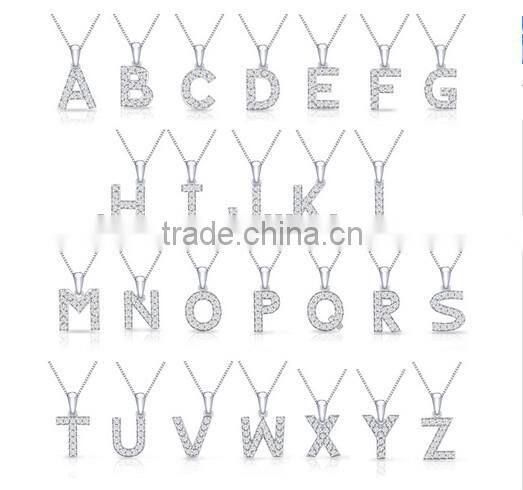 Wholesale Gold Plated Stainless Steel Small Monogram Necklace Initial Necklace