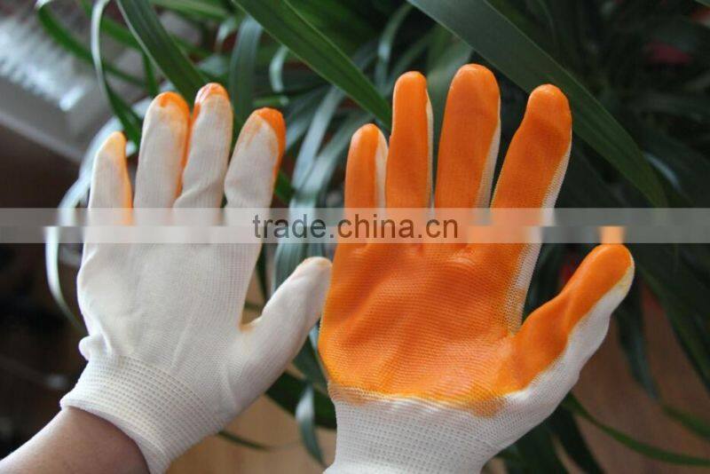 cheapest price pvc dipping safety gloves with 13 gauge polyester