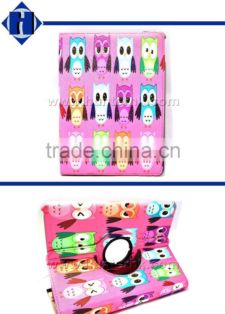 Printed Owls Rotating Tablet Case For iPad Air 2