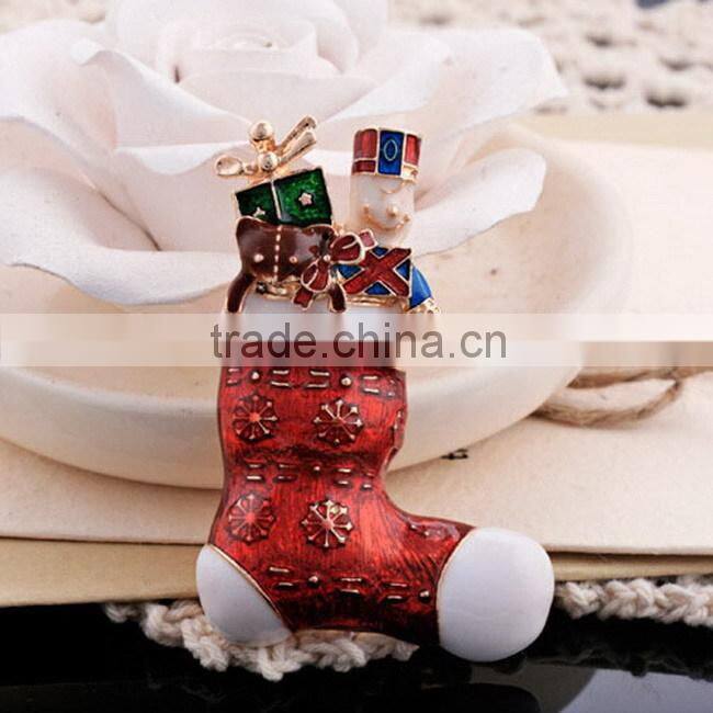 zinc alloy Metal women dress shoe christmas brooch