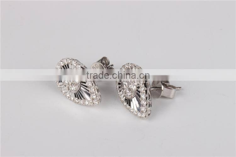 fashion jewelry sets diamond 18 karat gold earrings