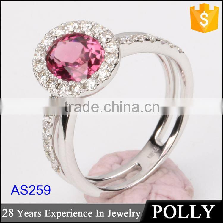 18K Rose Gold Plating ring gold gemstone ring 6 gram