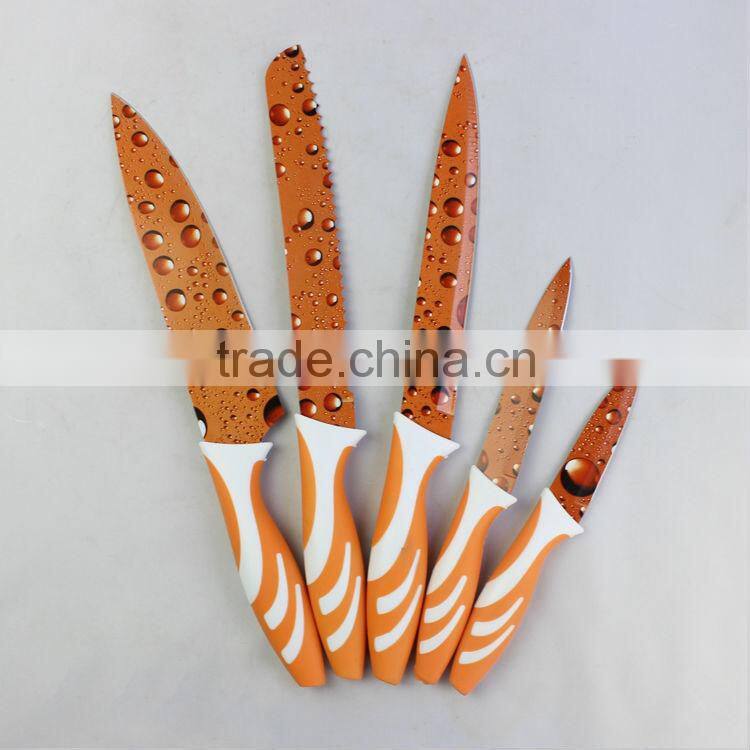 Pretty printing kitchen knives sets utility knife paring kinfe