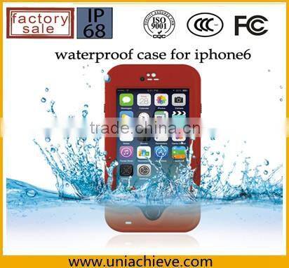 Case for iPhone 6/6 plus Waterproof mobile phone case with adjustable phone holder purple