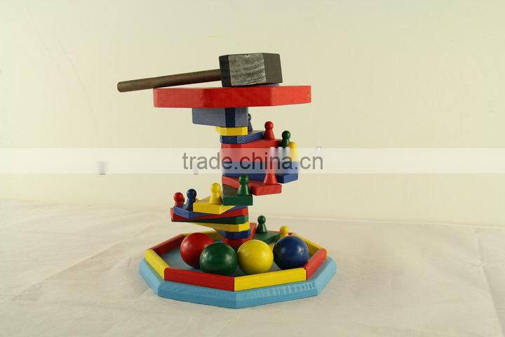 Wood Drum konck toy kids