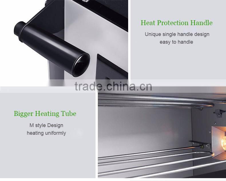 Electric powered commercial stainless steel pizza oven with high temperate glass window EPZ-4