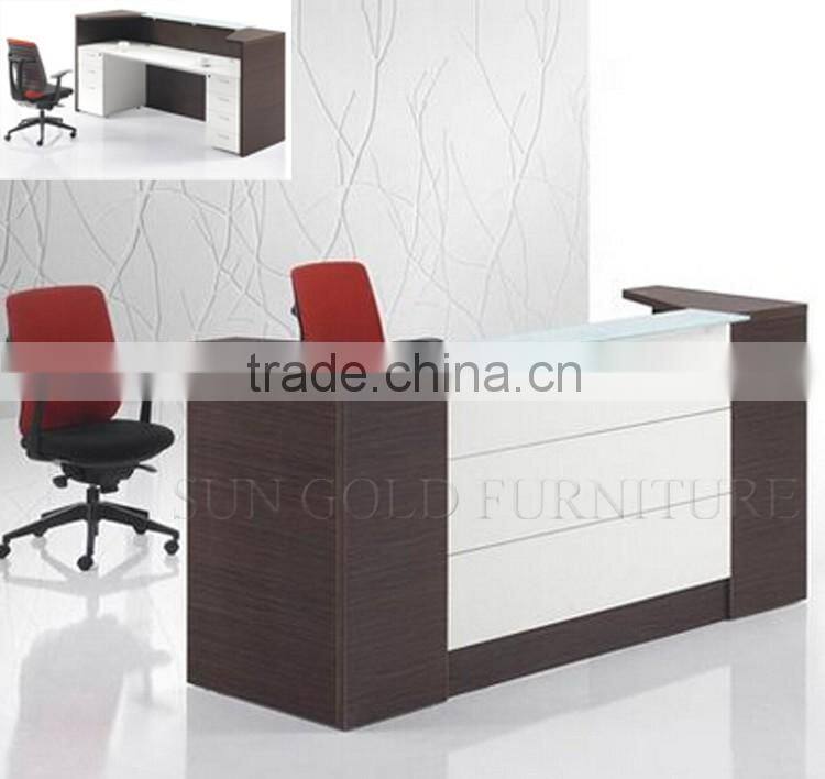 Modern salon reception table design 2 person reception desk (SZ-RTB030-1)