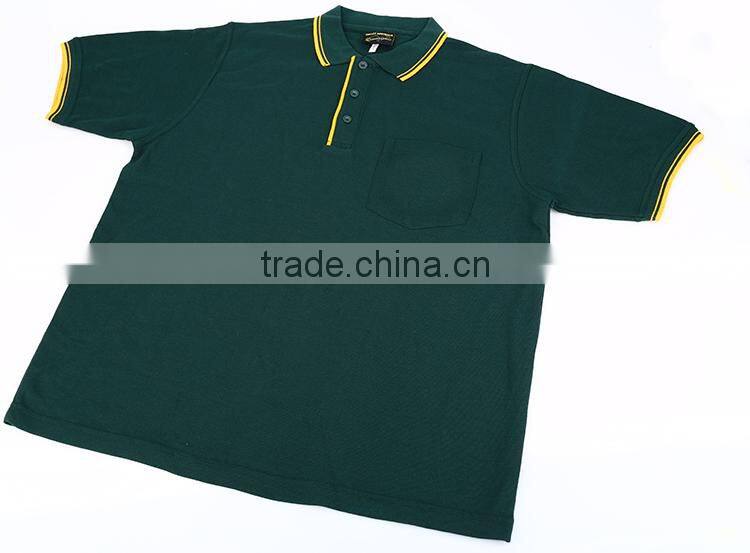 latest design embroidered logo high quality two color polo shirt