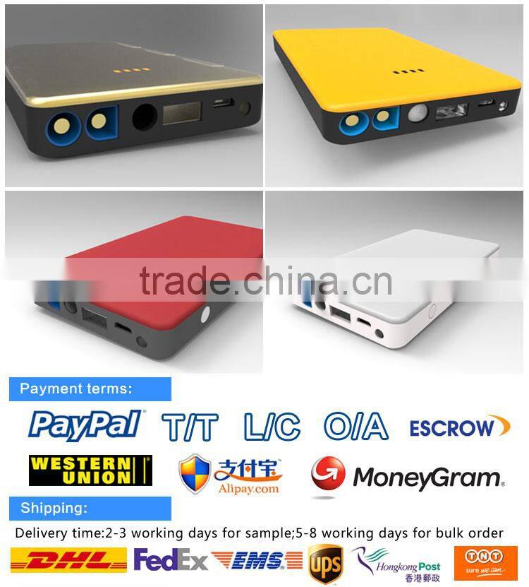 6000mah multi-function portable jump starter car 12v