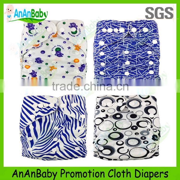 Free Shipping Sale Promotion Printed Cloth Diapers With Microfiber Diapers Inserts