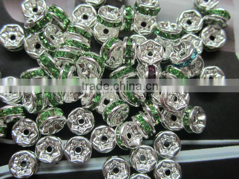 Royal Chain Rhinestone spacer beads! Loose Jewelry Rhinestone Round Spacers beads for Bracelet Necklace Making