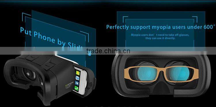 Vr Box V2 3 D Vr Glasses Mobiles 3 D Glasses Print Logo Oem With Bluetooth Gamepad Virtual Reality