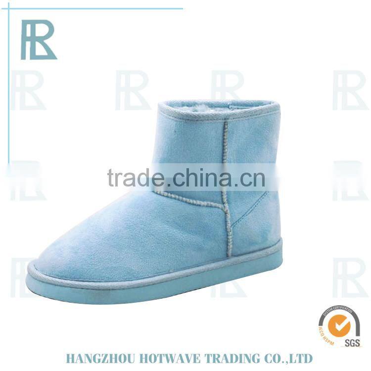 Fur Lining cashmere flower young girls winter boots