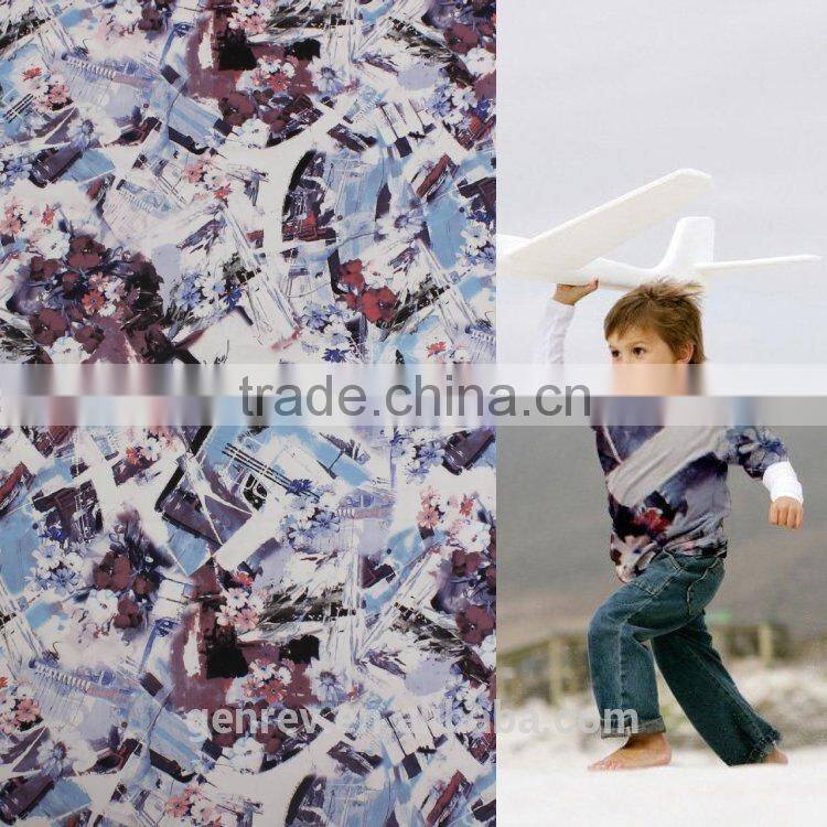 factory direct sale digital print polyester fabric digital print poly knit fabric